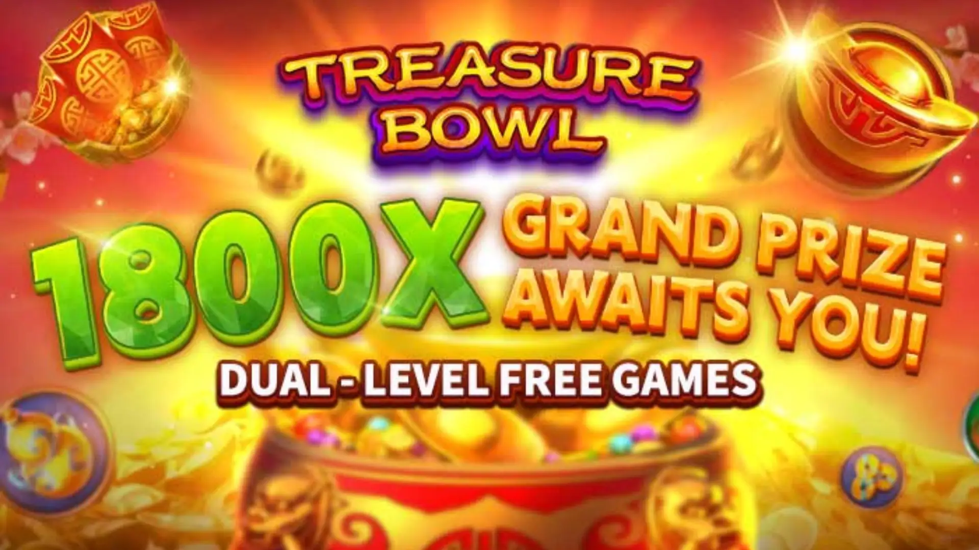 Multiplicadores Treasure Bowl 268jogo - 7777x Máximo com Tigela Dourada